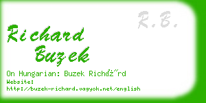 richard buzek business card